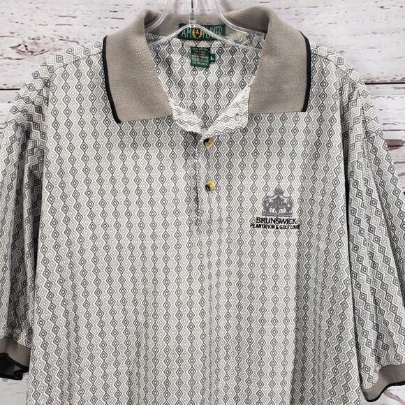 AM PLAYER Gray  100%Cotton Golf Polo Shirt Size Large - Picture 2 of 12